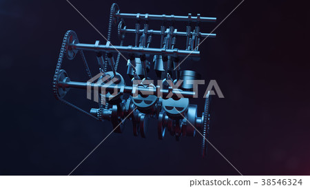 3d illustration of an internal combustion engine - Stock Illustration ...