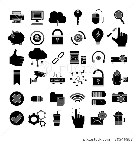 Set of Business Icon,office symbol - Stock Illustration [38546898] - PIXTA