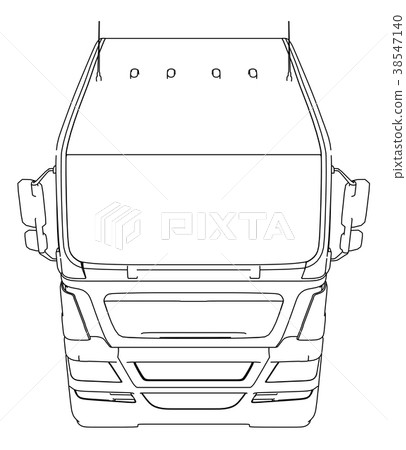 Commercial Delivery. Tracing illustration of 3d Commercial Delivery. Tracing illustration of 3d 38547140