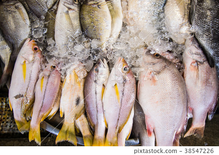 sea foods prepare for sale at the market. 38547226