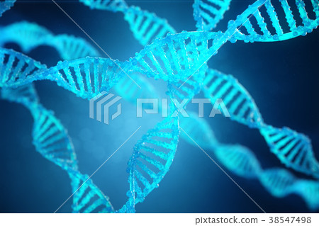 3D Illustration Helix DNA molecule with modified 38547498