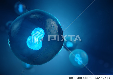 3D illustration Early stage embryo, Stem cell 3D illustration Early stage embryo, Stem cell 38547545