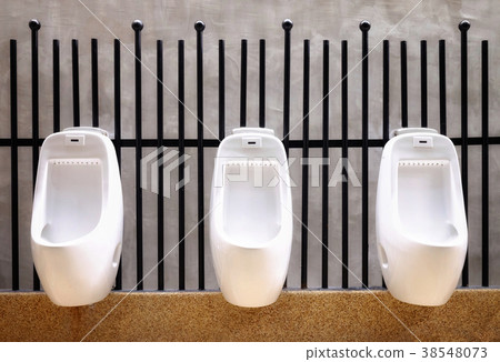 White urine hanging on the black steel White urine hanging on the black steel 38548073