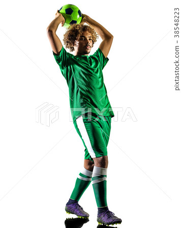 young teenager soccer player man silhouette young teenager soccer player man silhouette 38548223