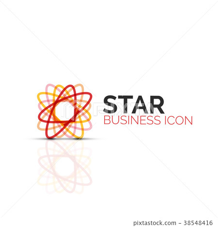 Abstract flower or star minimalistic linear icon Abstract flower or star minimalistic linear icon 38548416