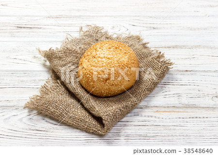 Fresh baked bread or bun Fresh baked bread or bun 38548640