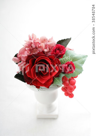 Preserved flower White vase 38548784