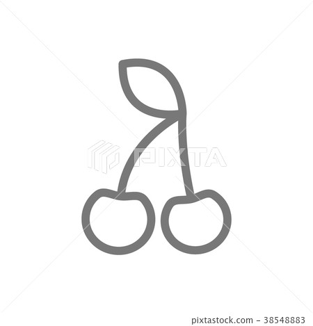 Simple poker cherry line icon. Symbol and sign Simple poker cherry line icon. Symbol and sign 38548883