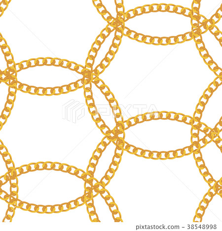 Gold Chain Jewelry Seamless Pattern Background Gold Chain Jewelry Seamless Pattern Background 38548998