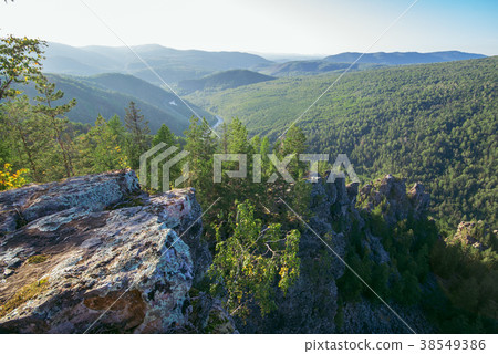 Beautiful view from top of the mountain, Russia Beautiful view from top of the mountain, Russia 38549386