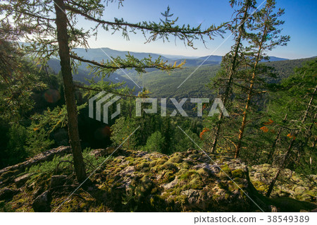 Beautiful view from top of the mountain, Russia Beautiful view from top of the mountain, Russia 38549389