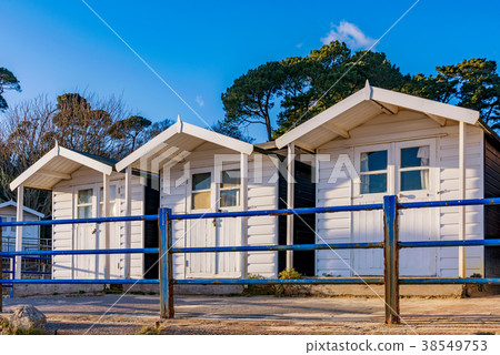 Seaside beach huts 38549753