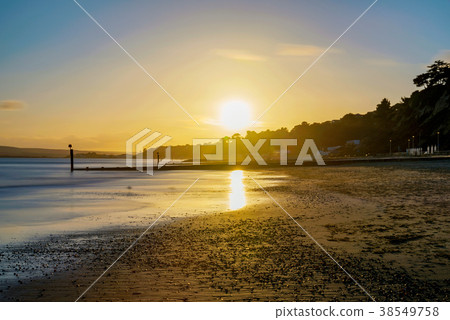 Bournemouth beach during sunset 38549758