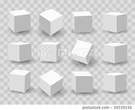 White 3d modeling cubes White 3d modeling cubes 38550338