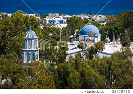 City Kamari, Santorini island, Greece. City Kamari, Santorini island, Greece. 38550726