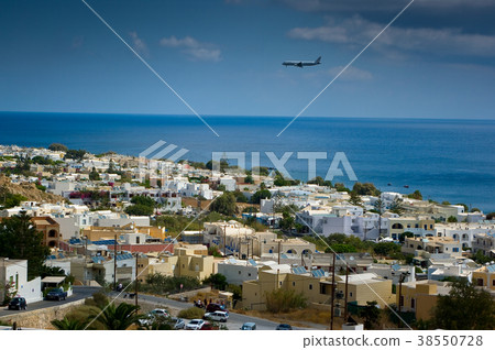 City Kamari, Santorini island, Greece. City Kamari, Santorini island, Greece. 38550728