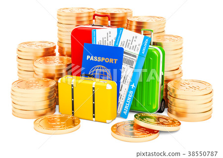 Savings for travel concept, 3D rendering Savings for travel concept, 3D rendering 38550787