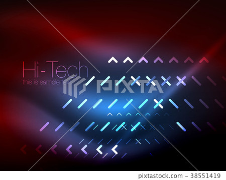 Futuristic neon lights on dark background, digital 38551419