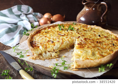 French cuisine: onion creme tart 38551420