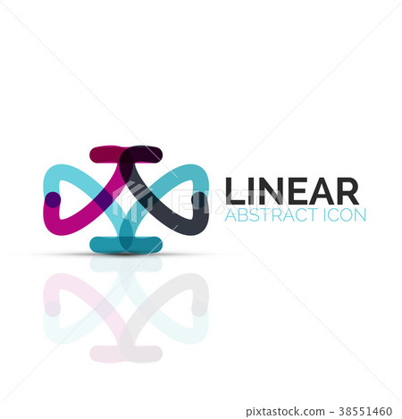 Abstract flower or star minimalistic linear icon Abstract flower or star minimalistic linear icon 38551460