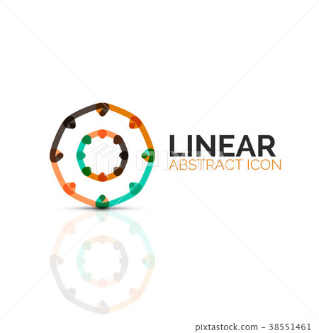 Abstract flower or star minimalistic linear icon Abstract flower or star minimalistic linear icon 38551461