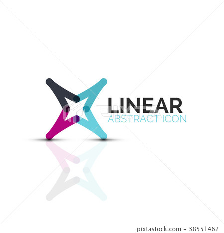 Abstract flower or star minimalistic linear icon Abstract flower or star minimalistic linear icon 38551462