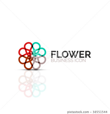 Abstract flower or star minimalistic linear icon Abstract flower or star minimalistic linear icon 38551544