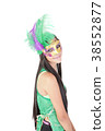 pretty teenage girl in the carnival mask 38552877