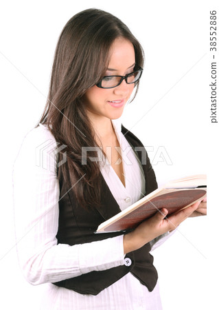 beautiful woman reading a book 38552886