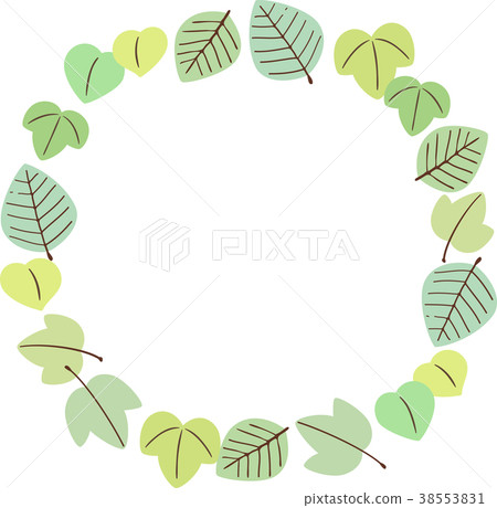Leaf round frame Leaf round frame 38553831