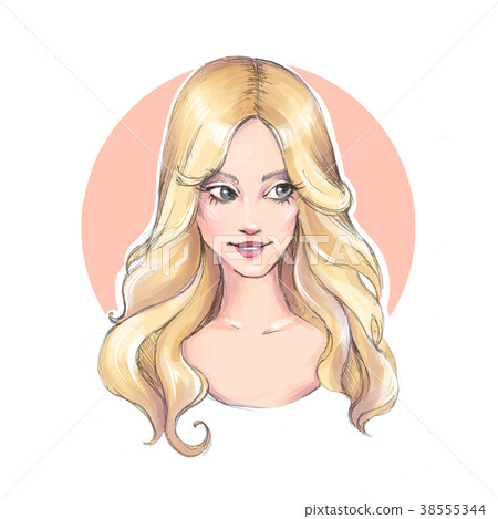 Beautiful girl with long hair Beautiful girl with long hair 38555344