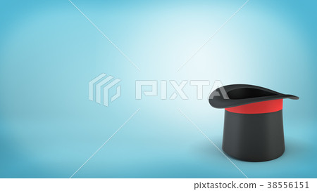 3d rendering of a single black illusionist' hat 3d rendering of a single black illusionist' hat 38556151