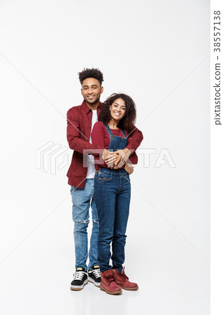 Full body portrait of young African American Full body portrait of young African American 38557138