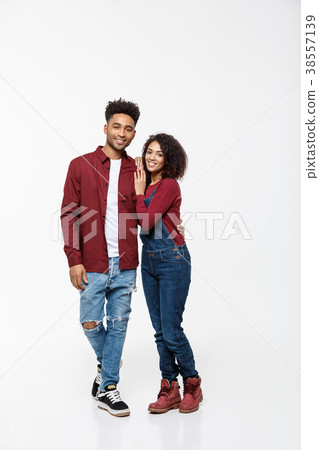 Full body portrait of young African American Full body portrait of young African American 38557139