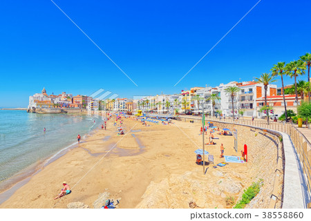View of the beach and the sea shore  38558860