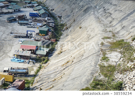 Aerial View of parking area in Construction site 38559234