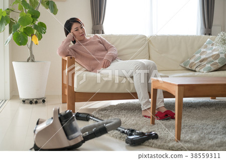 Middle housewife tired of housework Japanese woman 38559311