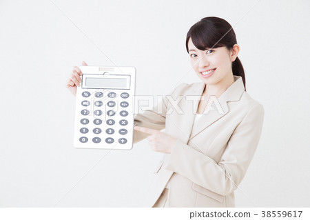 女商人商人白色背景 38559617