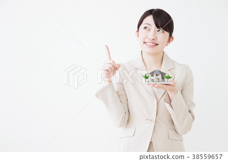 女商人商人白色背景 38559657