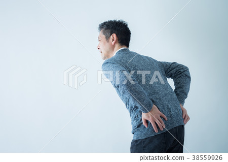 Senior man backache 38559926