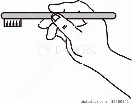 Medical dental toothbrush correct way illustrations Medical dental toothbrush correct way illustrations 38560541