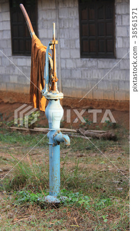 Hand pump leads to groundwater well. Groundwater e Hand pump leads to groundwater well. Groundwater e 38561571