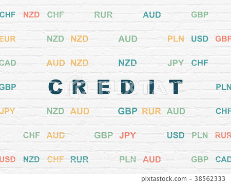 Finance concept: Credit on wall background 38562333