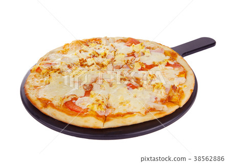 pizza on white board isolated white pizza on white board isolated white 38562886