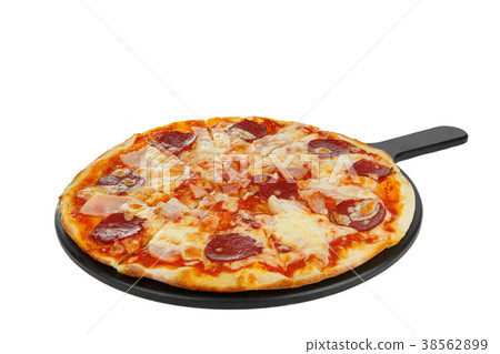 pizza on white board isolated white pizza on white board isolated white 38562899