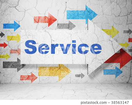 Business concept: arrow with Service on grunge Business concept: arrow with Service on grunge 38563147