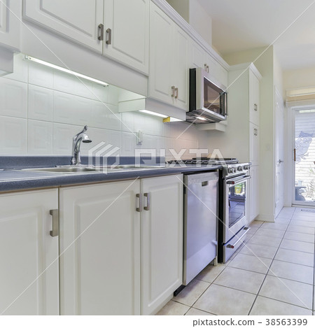 kitchen interior in new luxury home stock photo 38563399 pixta
