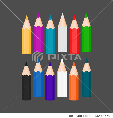 Collection of stylize pencil icons. Collection of stylize pencil icons. 38564660