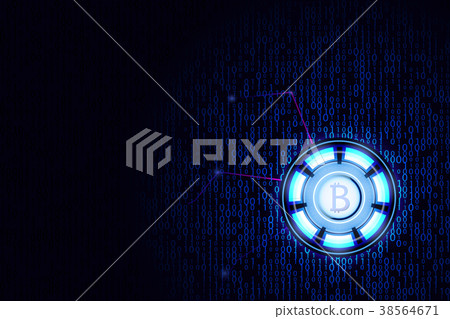 Virtual currency lighting sign Virtual currency lighting sign 38564671