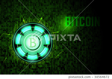 Green bitcoin logo Green bitcoin logo 38564672